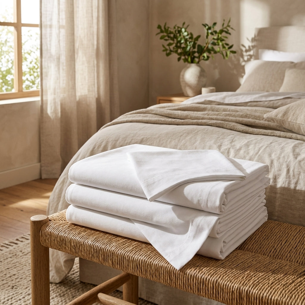T200 Cotton Blend Sheet — real white-product reference photograph