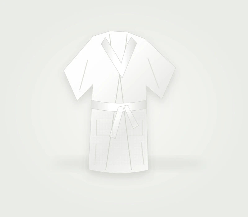 White Waffle Bathrobe — white-product visualization