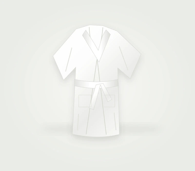 Shawl-Collar Cotton Robe — white-product visualization