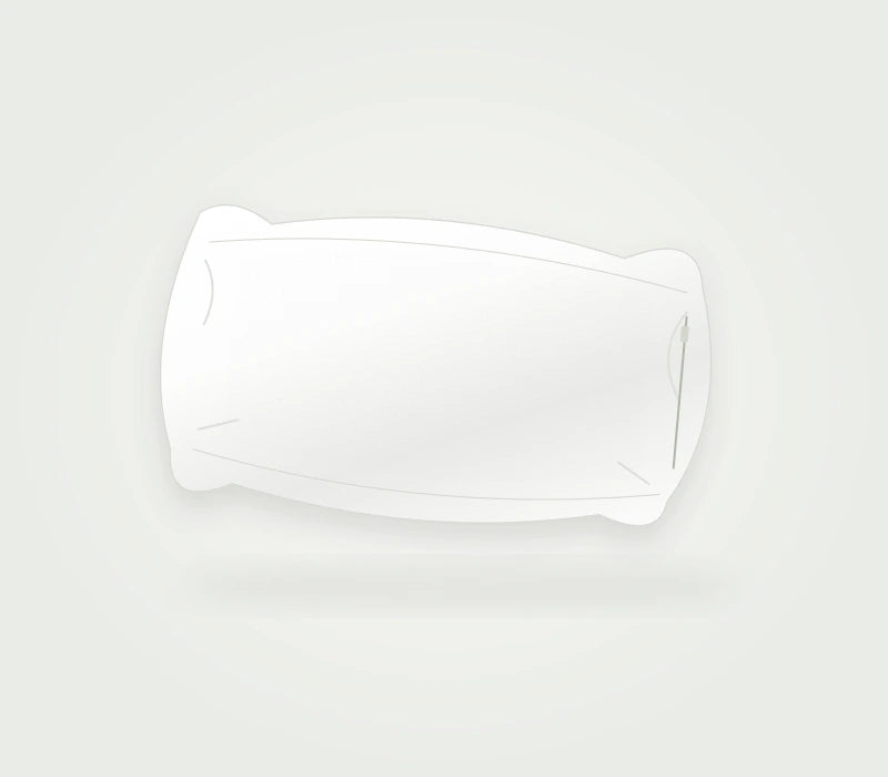 Zippered Cotton Pillow Protector — white-product visualization